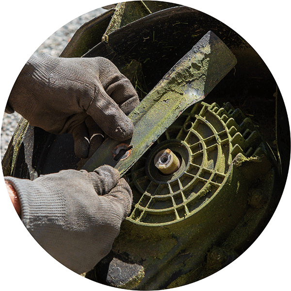 Rasenmäher reinigen